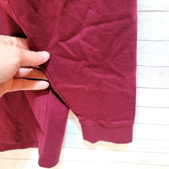 L.L. BEAN MAROON LONG SLEEVE TEE, SZ MEDIUM TALL, 100% COTTON, LIKE NEW! - Picture 4 of 5
